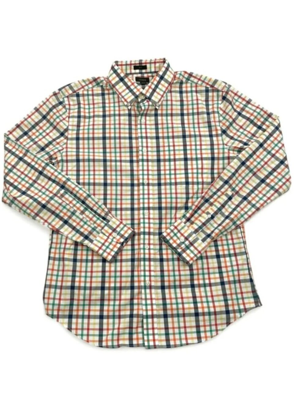 J. Crew Reimagined Cotton Long Sleeve Plaid Button Shirt Men's Slim Medium M